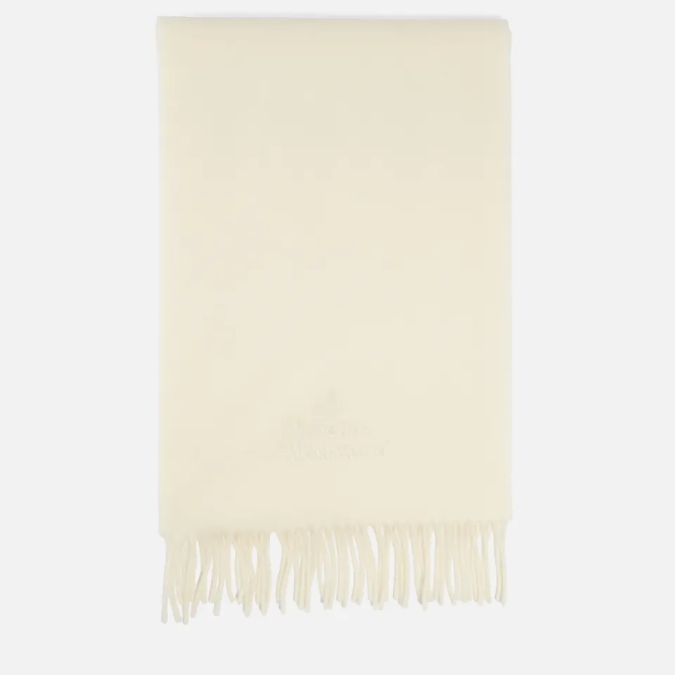 Scarves|Scarves|Vivienne Westwood Embroidered Logo Wool Scarf