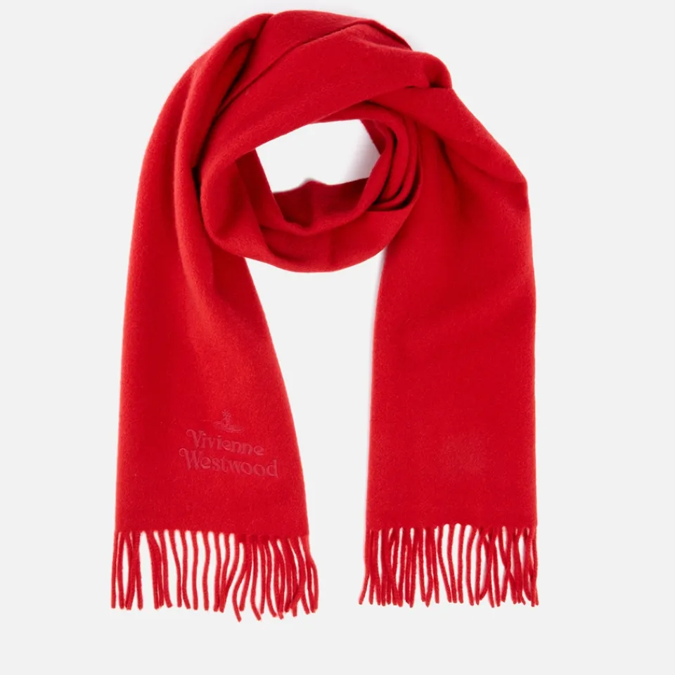 Scarves|Scarves|Autry Vivienne Westwood Embroidered Wool Logo Scarf