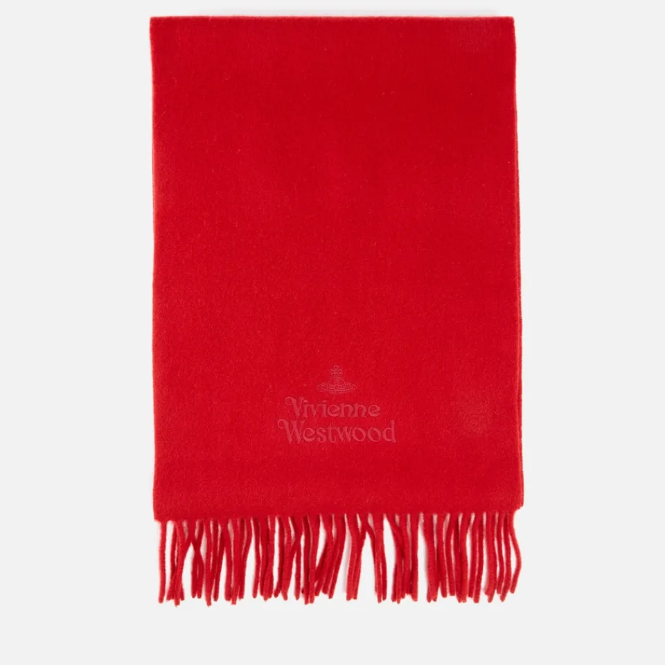 Scarves|Scarves|Autry Vivienne Westwood Embroidered Wool Logo Scarf