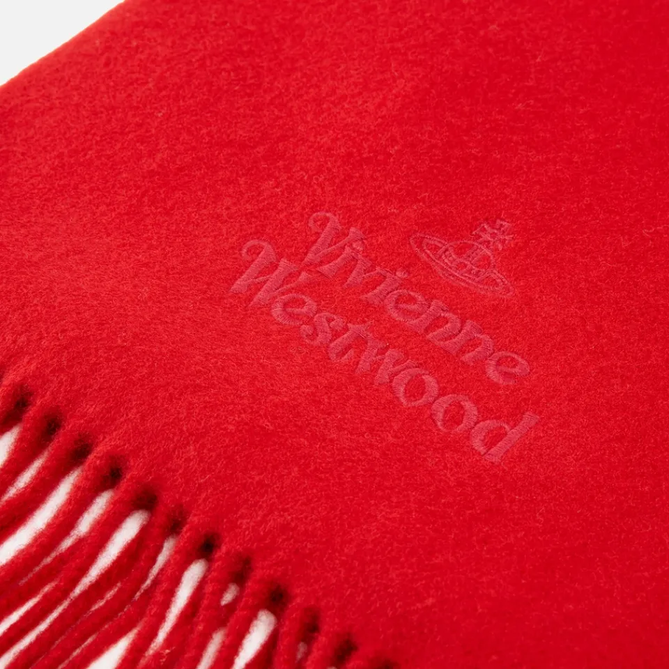 Scarves|Scarves|Autry Vivienne Westwood Embroidered Wool Logo Scarf