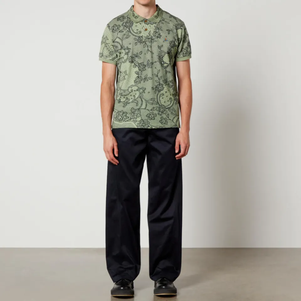 Polo Shirts|Dr. Martens Vivienne Westwood Floral-Print Cotton-Piqué Polo Shirt - S