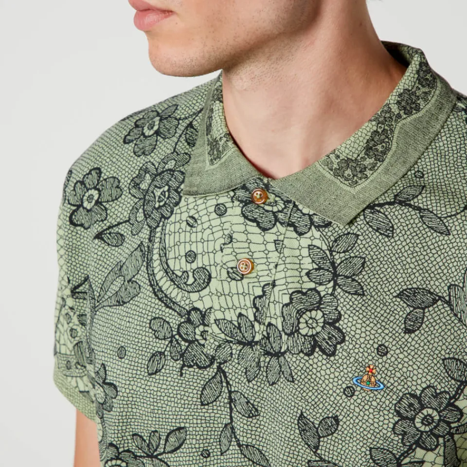 Polo Shirts|Dr. Martens Vivienne Westwood Floral-Print Cotton-Piqué Polo Shirt - S