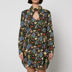 Dresses|Dresses|Dr. Martens Vivienne Westwood Heart Floral-Print Cotton-Poplin Shirt Dress - UK 6