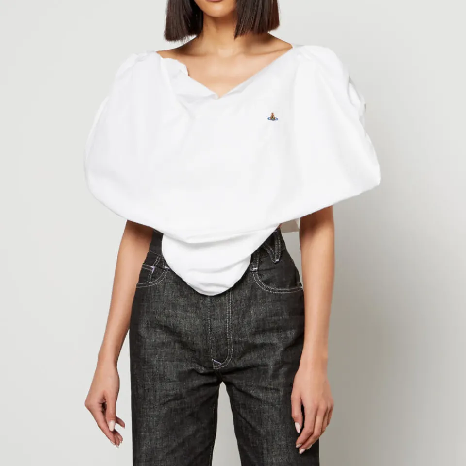 T-Shirts And Tops|Shirts And Blouses|Dr. Martens Vivienne Westwood Heart-Shaped Organic Cotton-Poplin Top - IT 36/UK 4