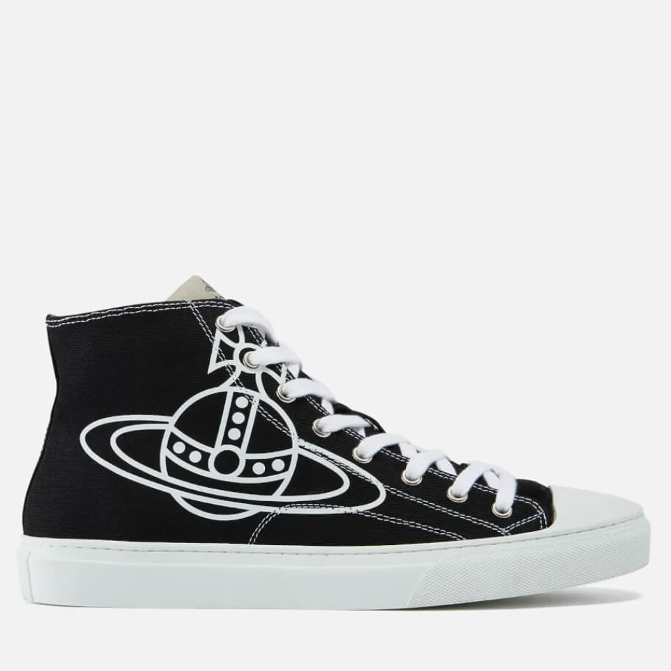 Trainers|Vivienne Westwood Men's Plimsoll Canvas Hi-Top Trainers - Black - UK 8