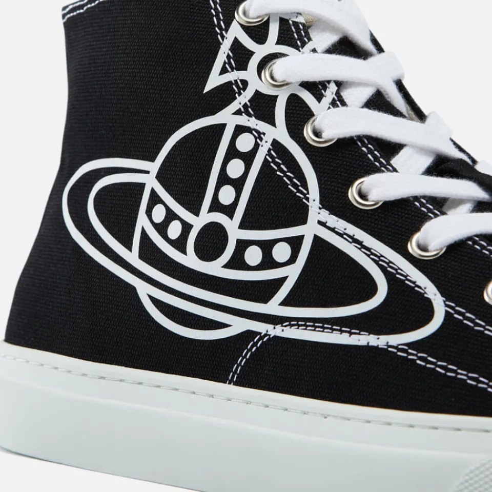 Trainers|Vivienne Westwood Men's Plimsoll Canvas Hi-Top Trainers - Black - UK 8