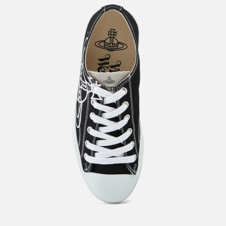 Trainers|Vivienne Westwood Men's Plimsoll Canvas Hi-Top Trainers - Black - UK 8