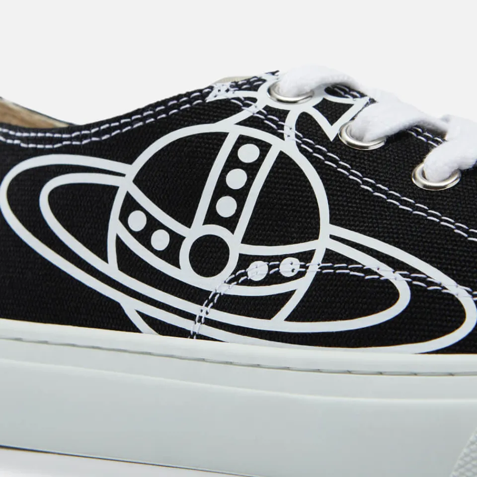 Trainers|Vivienne Westwood Men's Plimsoll Canvas Hi-Top Trainers - Black - UK 8
