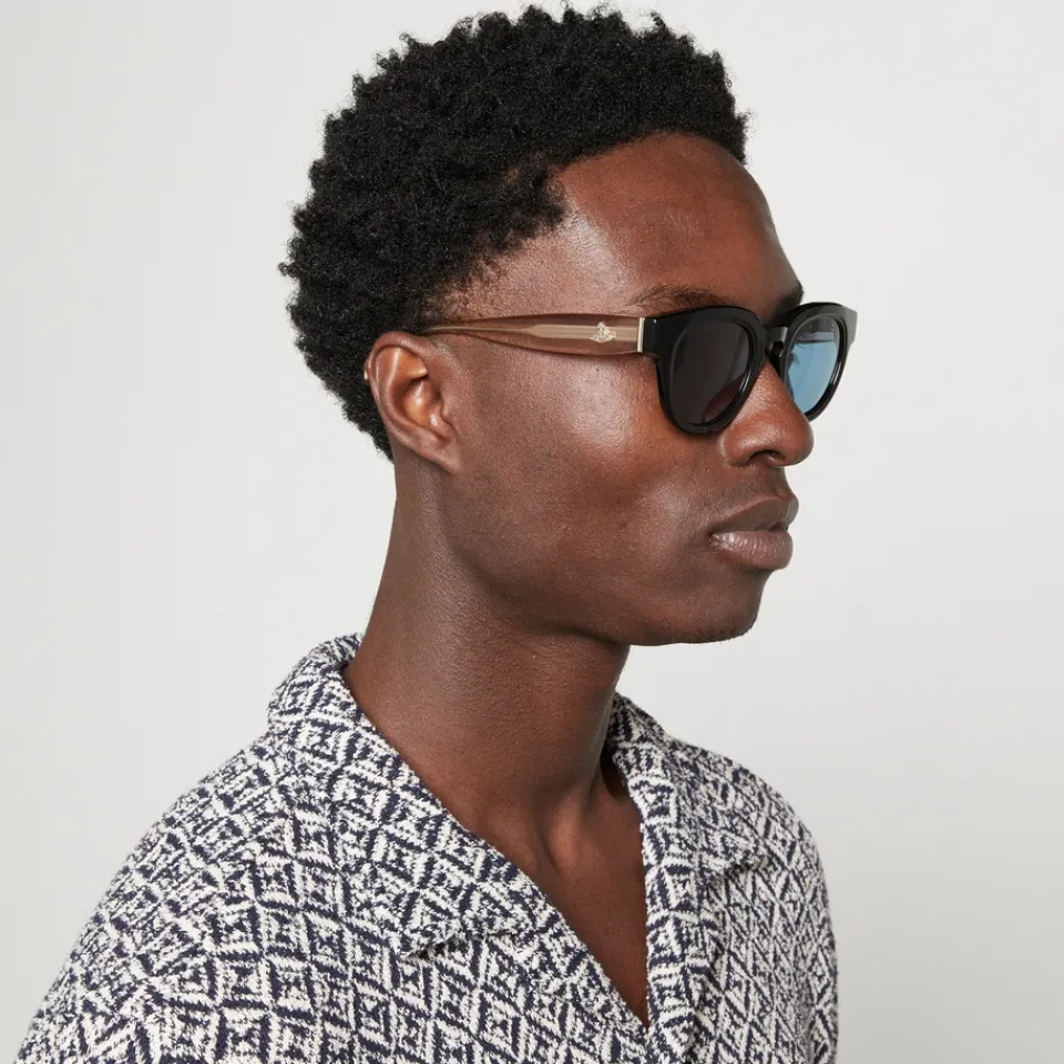 Sunglasses|Sunglasses|Vivienne Westwood Miller Round Frame Acetate Sunglasses