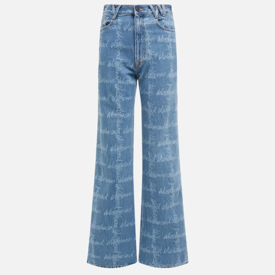 Jeans|Vivienne Westwood Ray Logo-Print Denim Jeans - 28