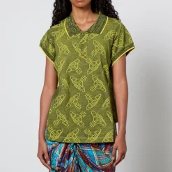 T-Shirts And Tops|ïn home Vivienne Westwood Side Stripped Cotton-Jacquard Polo Shirt - M