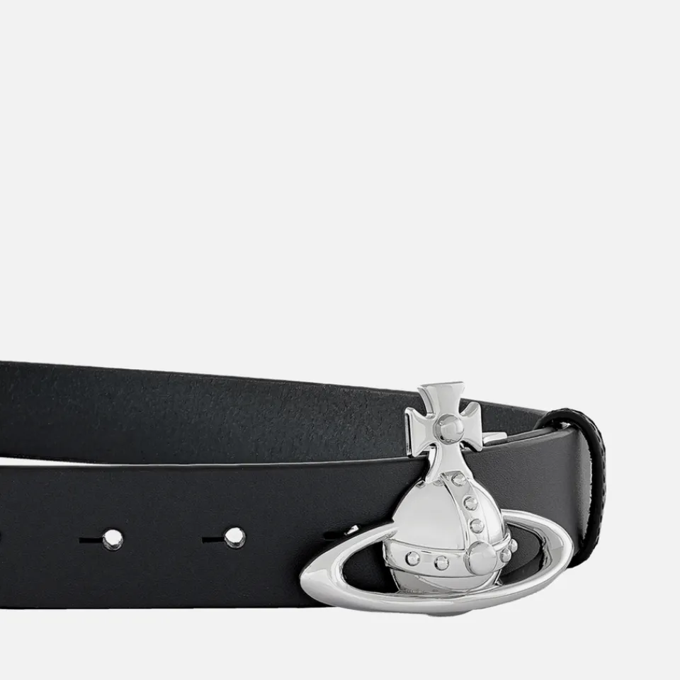 Belts|Dr. Martens Vivienne Westwood Silver-Tone Orb Buckle Leather Belt