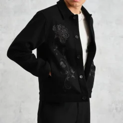 Jackets|Coats|Dr. Martens Wax London Elm Floral Wool-Blend Twill Jacket - XL
