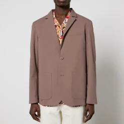 Jackets|Coats|Wax London Fintry Cotton-Blend Seersucker Blazer - EU 44/XL