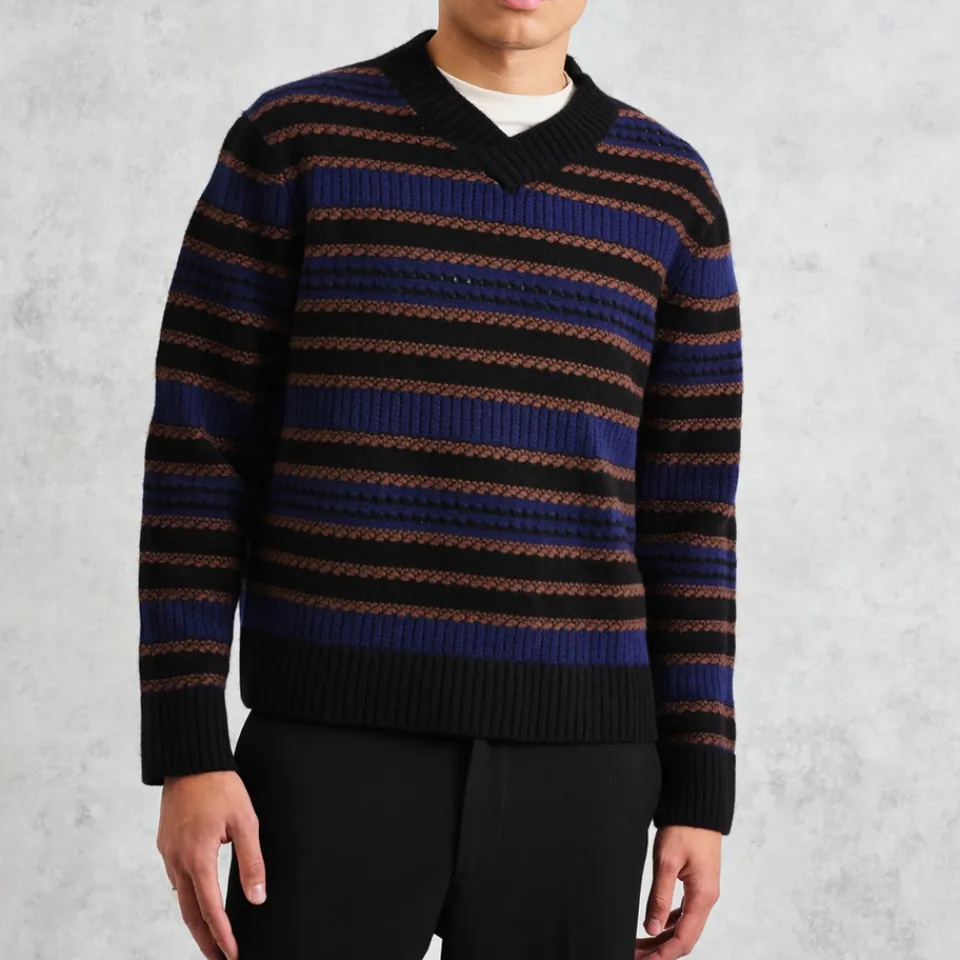 Knitwear|Sunflower Wax London Scafell Pointelle-Knit Wool Jumper - S