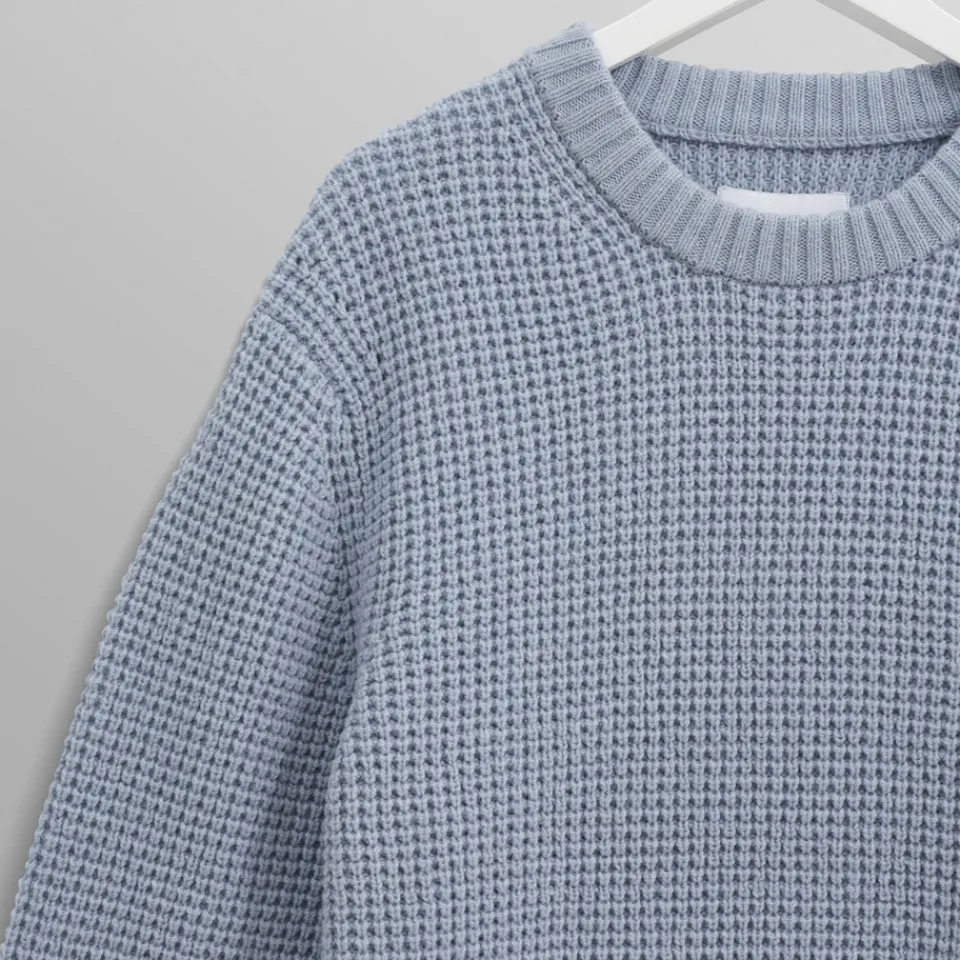 Knitwear|NN.07 Wax London Wilde Crewneck Waffle-Knit Jumper - M