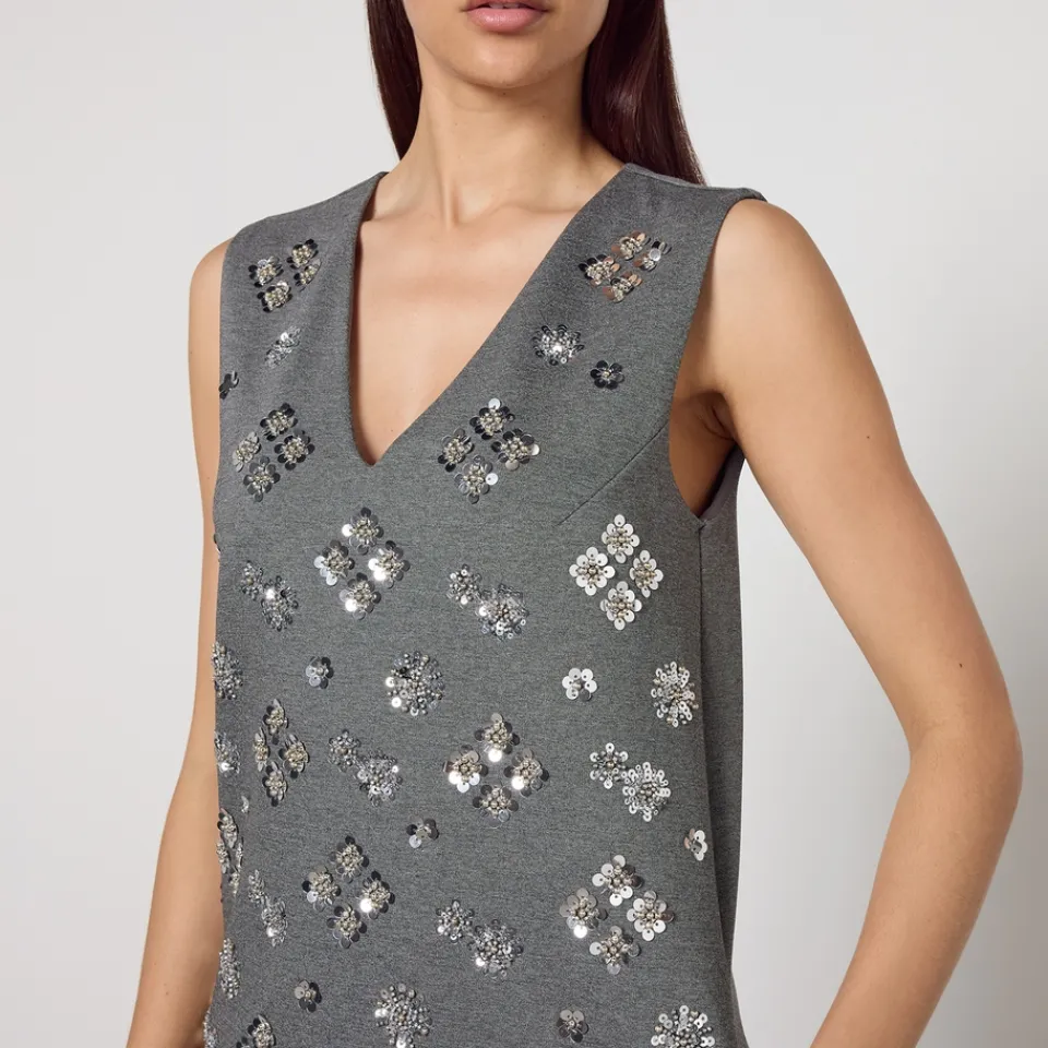 Dresses|Dresses|Dr. Martens Weekend Max Mara Hot Sequin-Embellished Woven Dress - XS