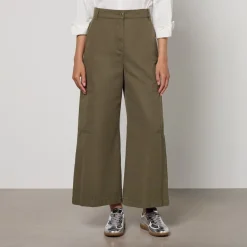 Trousers|Dr. Martens Weekend Max Mara Quiz Cotton-Drill Trousers - UK 6