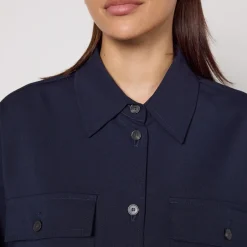 T-Shirts And Tops|Shirts And Blouses|Dr. Martens Weekend Max Mara Twill Shirt - UK 12