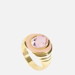 Jewellery|RAINS Wilhelmina Garcia Dreamy Gold-Plated, Crystal and Enamel Ring - EU 46