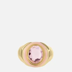 Jewellery|RAINS Wilhelmina Garcia Dreamy Gold-Plated, Crystal and Enamel Ring - EU 46