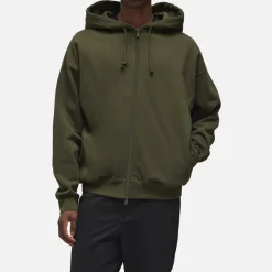 Sweatshirts|Dr. Martens Y-3 Tonal Logo Cotton-Blend Terry Zipped Hoodie - S